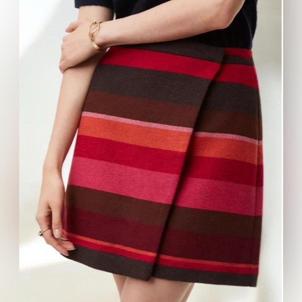 LOFT, Ann Taylor Colorful Wrap Mini Skirt